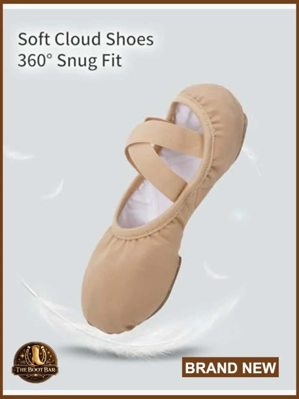 Split Sole Ballet Flats, Stretchy Suede Leather, Size 4-8.5, Dance Yoga